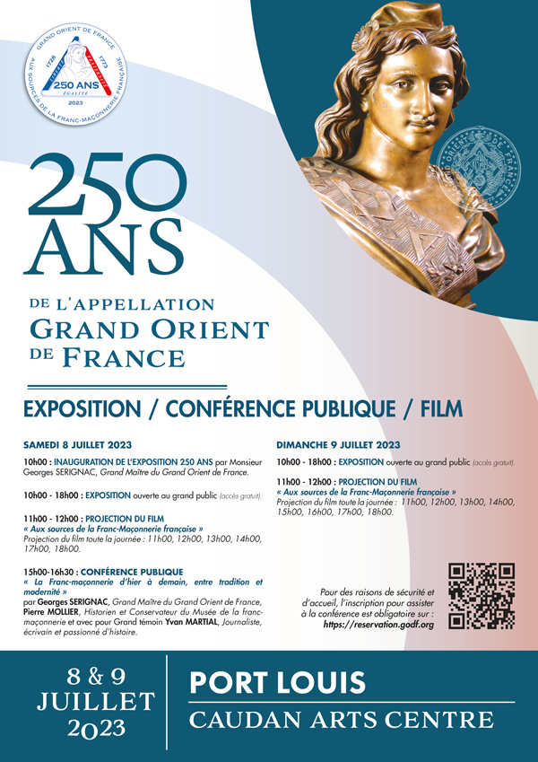 Port Louis (Maurice) - 250 ans de l'appellation Grand Orient de France