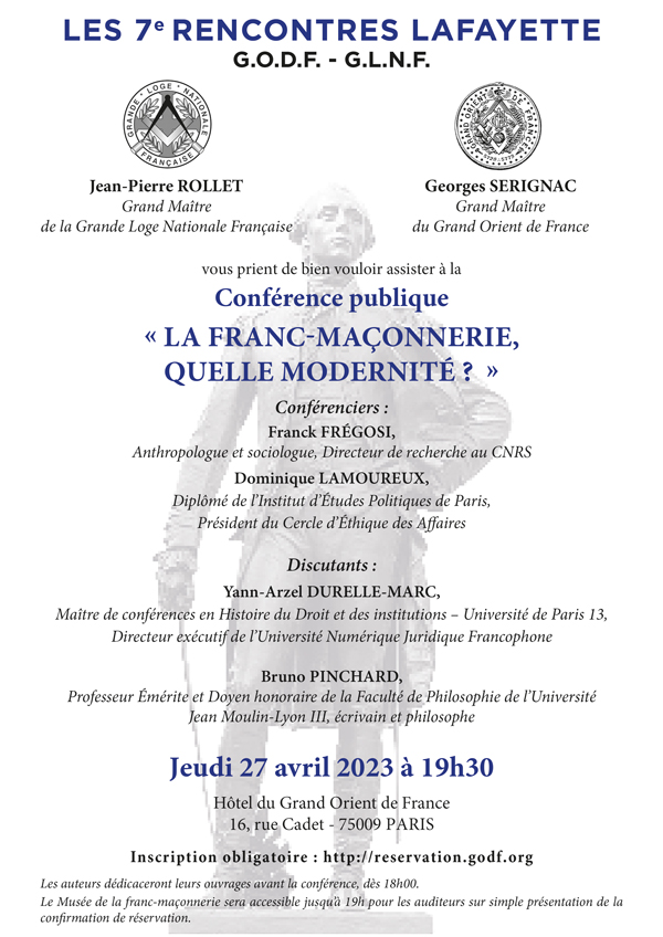 7e Rencontres Lafayette G.O.D.F. - G.L.N.F.