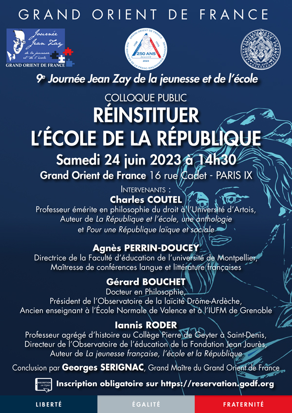 Réinstituer l'école de la République (9e Journée Jean Zay de la jeunesse et de l’école)