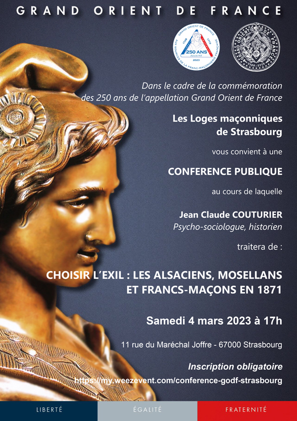 Choisir l'exil : les Alsaciens, Mosellans et Francs-Maçons en 1871
