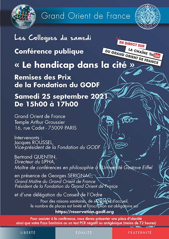 « Le handicap dans la cité », Remises des Prix de la Fondation du GODF