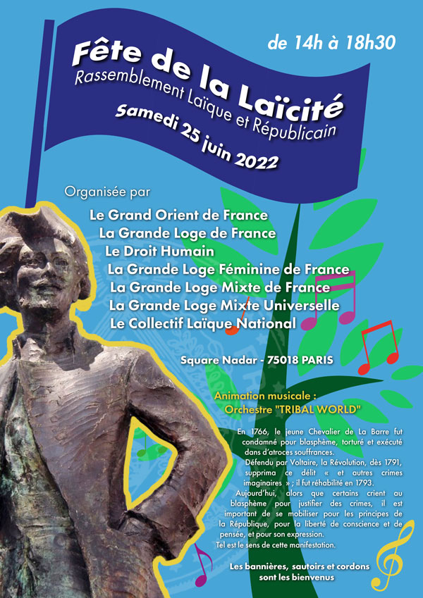Fête de la Laïcité - Rassemblement Laïque et Républicain