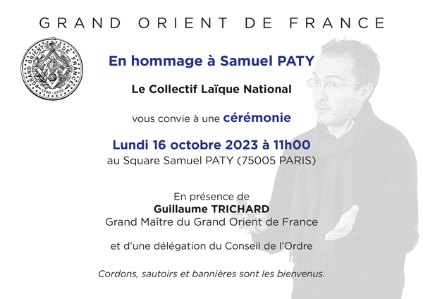 Cérémonie en hommage à Samuel PATY