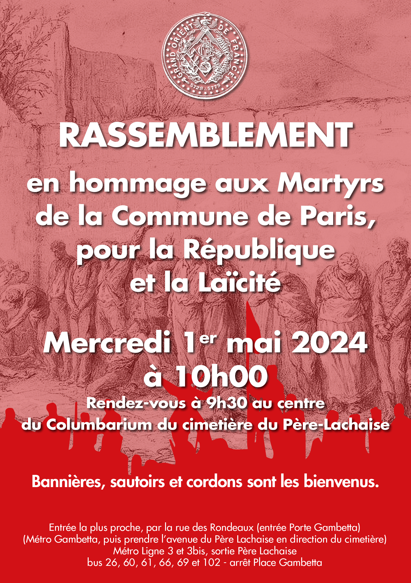 Rassemblement en hommage aux Martyrs de la Commune de Paris, pour la République et la Laïcité