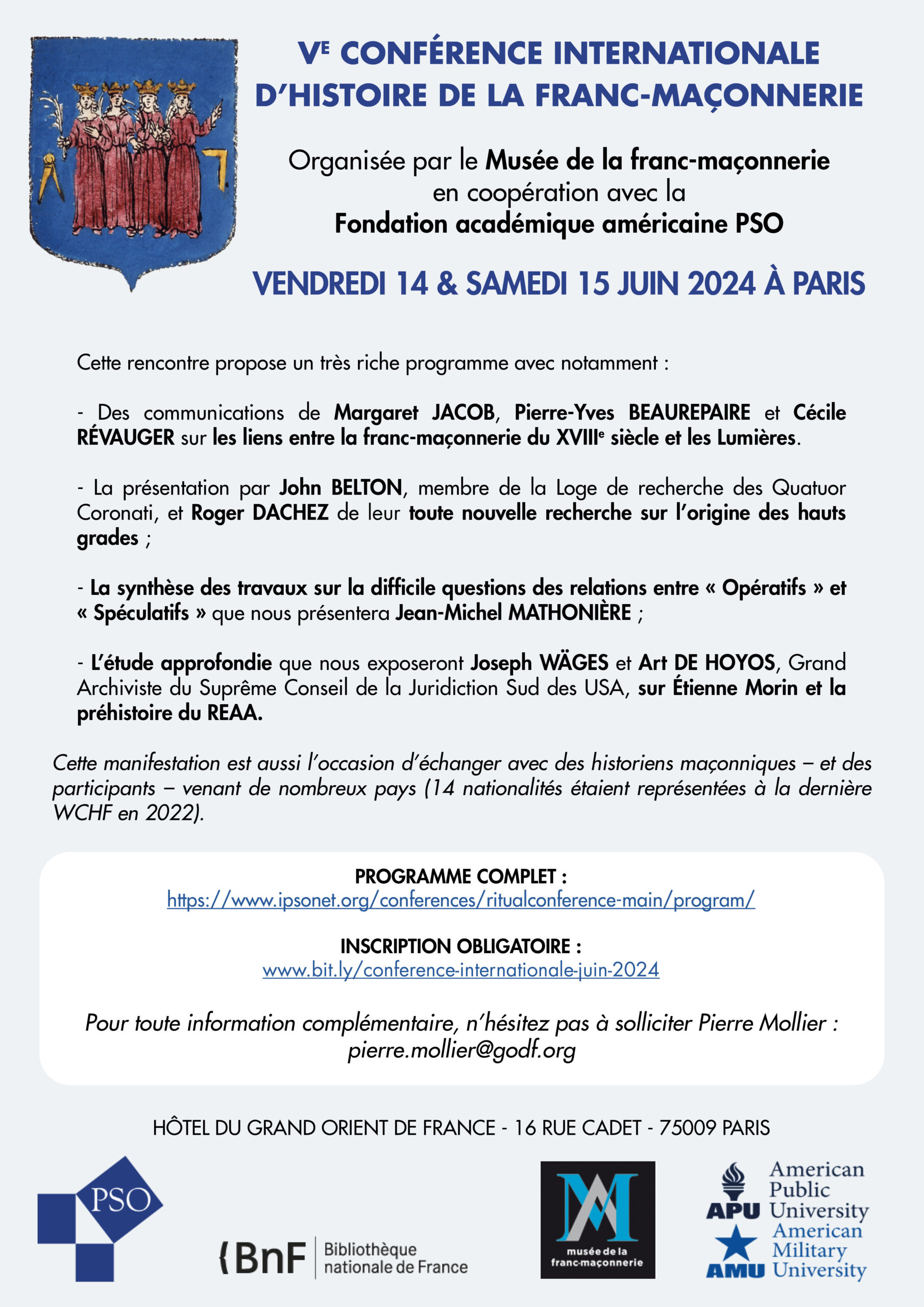 Ve Conférence Internationale d’histoire de la Franc-maçonnerie
