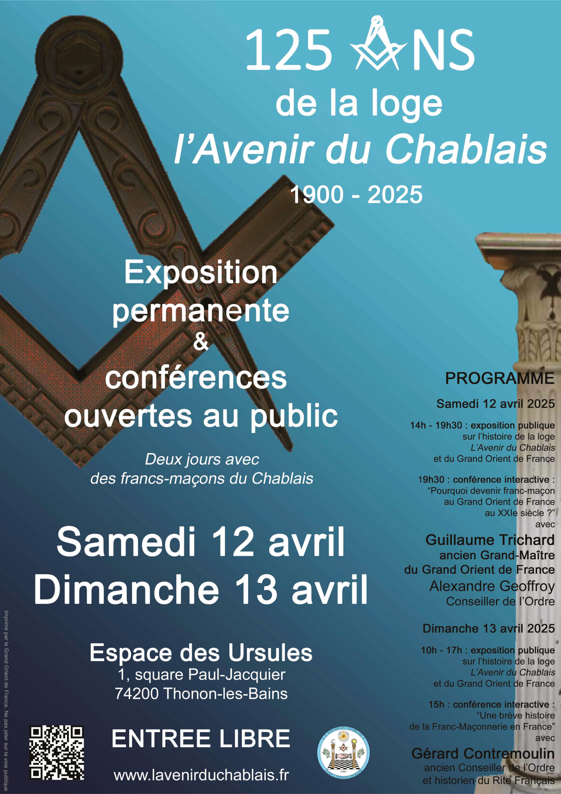 125 ans de la Loge l'Avenir du Chablais