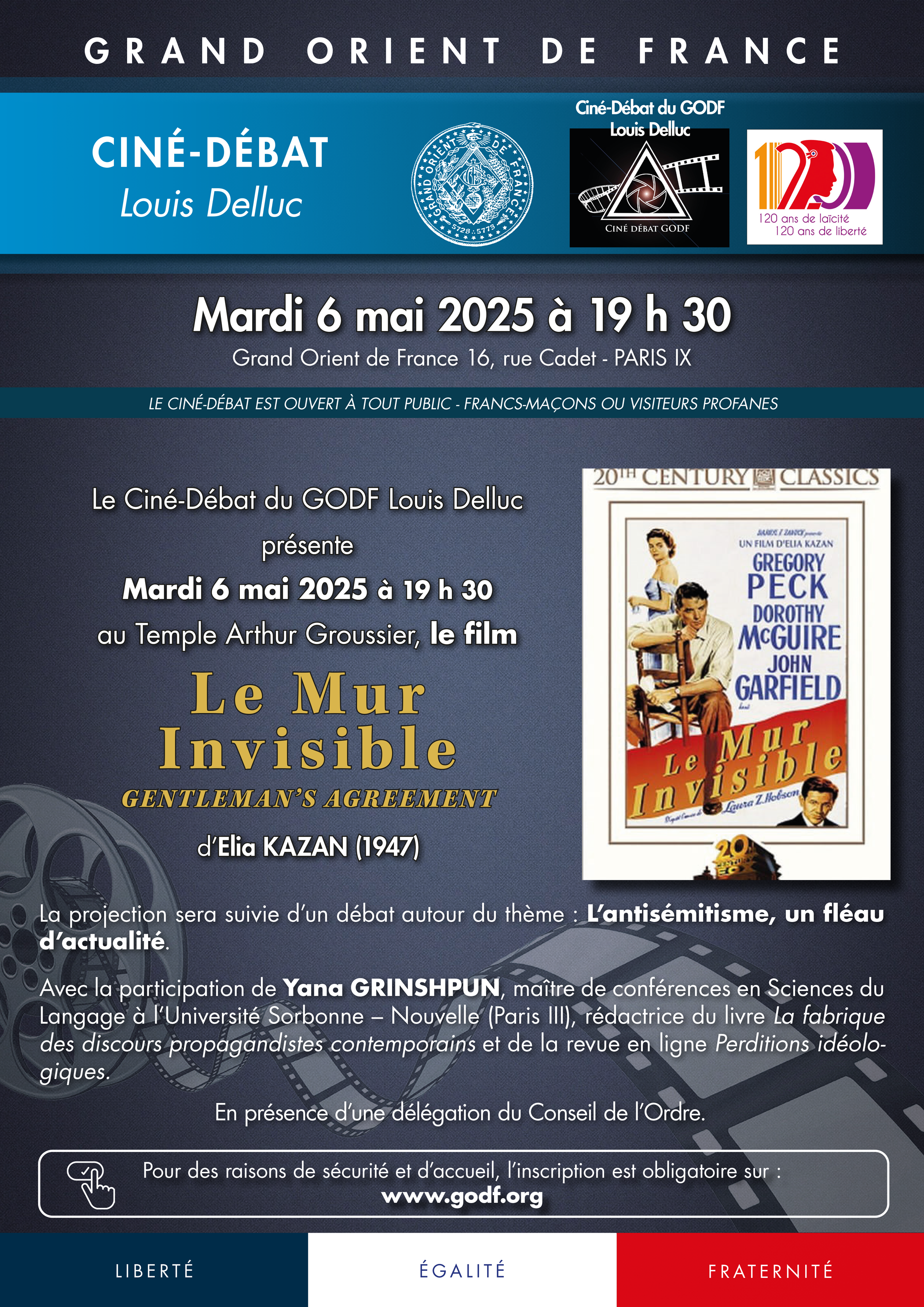 Projection du film « Le Mur Invisible » suivie d’un débat