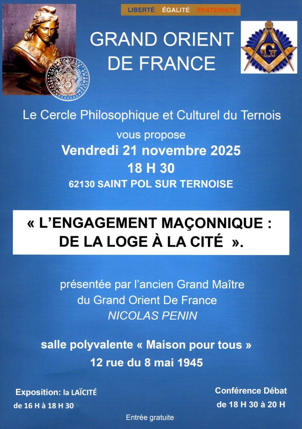 L'engagement maçonnique : de la Loge à la Cité