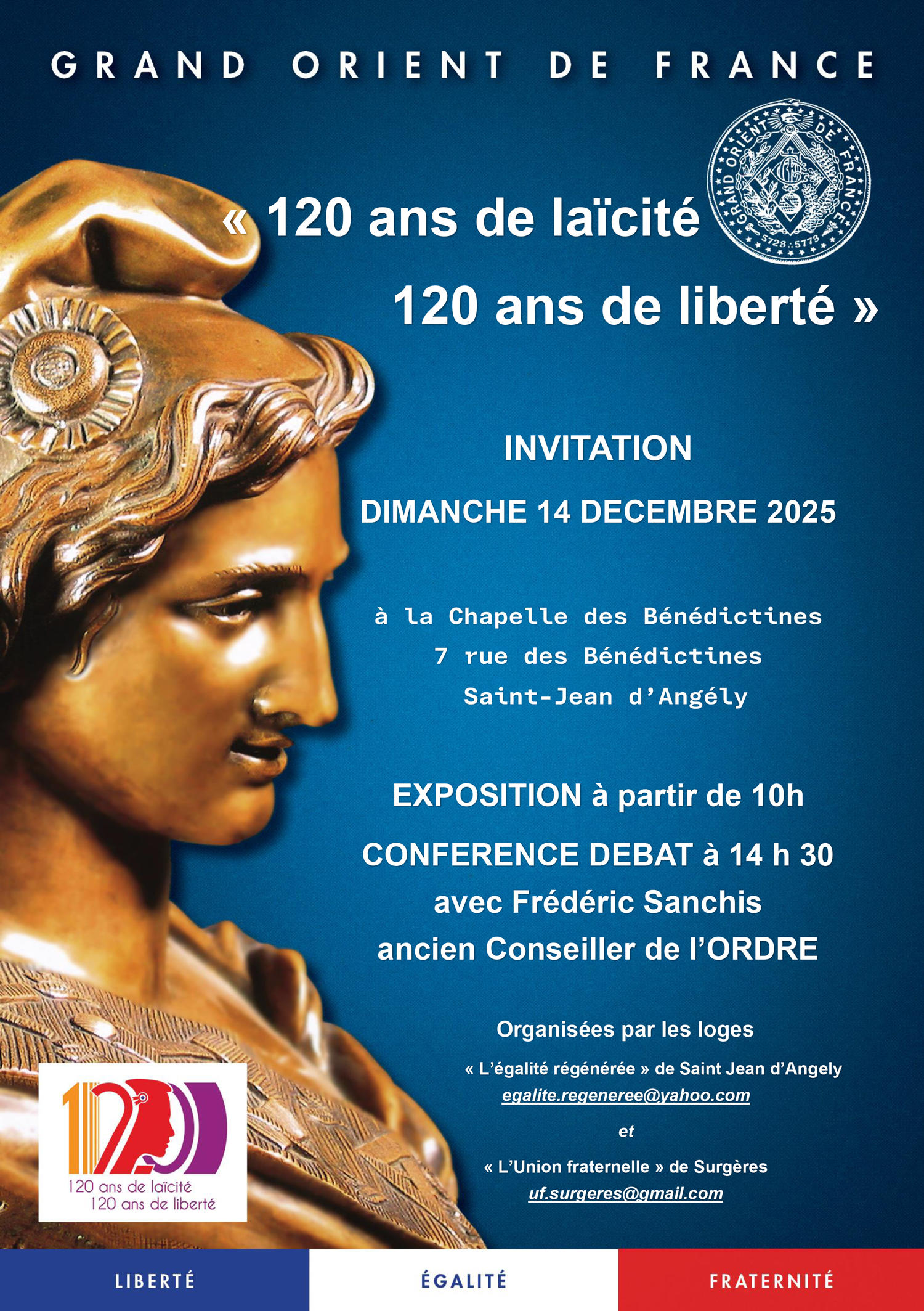 120 ans de laïcité, 120 ans de liberté