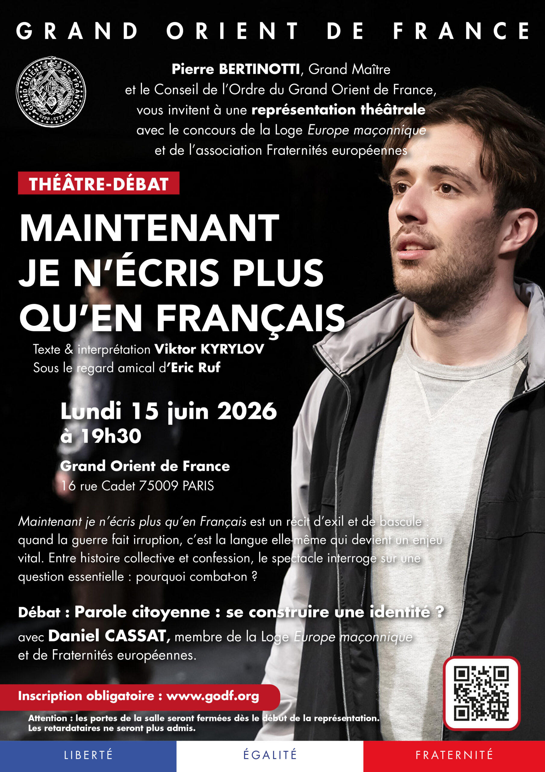 Maintenant je n’écris plus qu’en Français